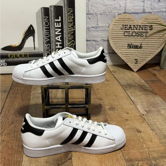 ADIDAS SUPERSTAR ADV SHOES W GOLD TREFOIL LOGO NWT - Picture 4 of 13